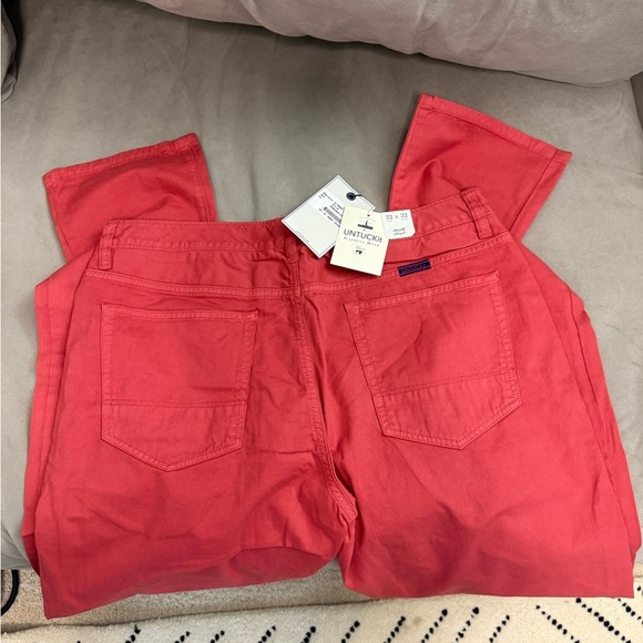 NWT UNTUCKit El Circo Red Straight Leg Pants size 32x32 - Picture 2 of 3